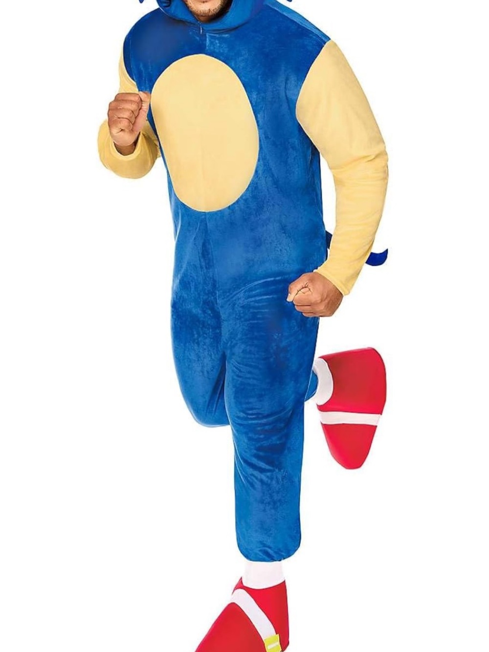 XL sonic the hedgehog one piece costume zipper front - Picture 10 of 10